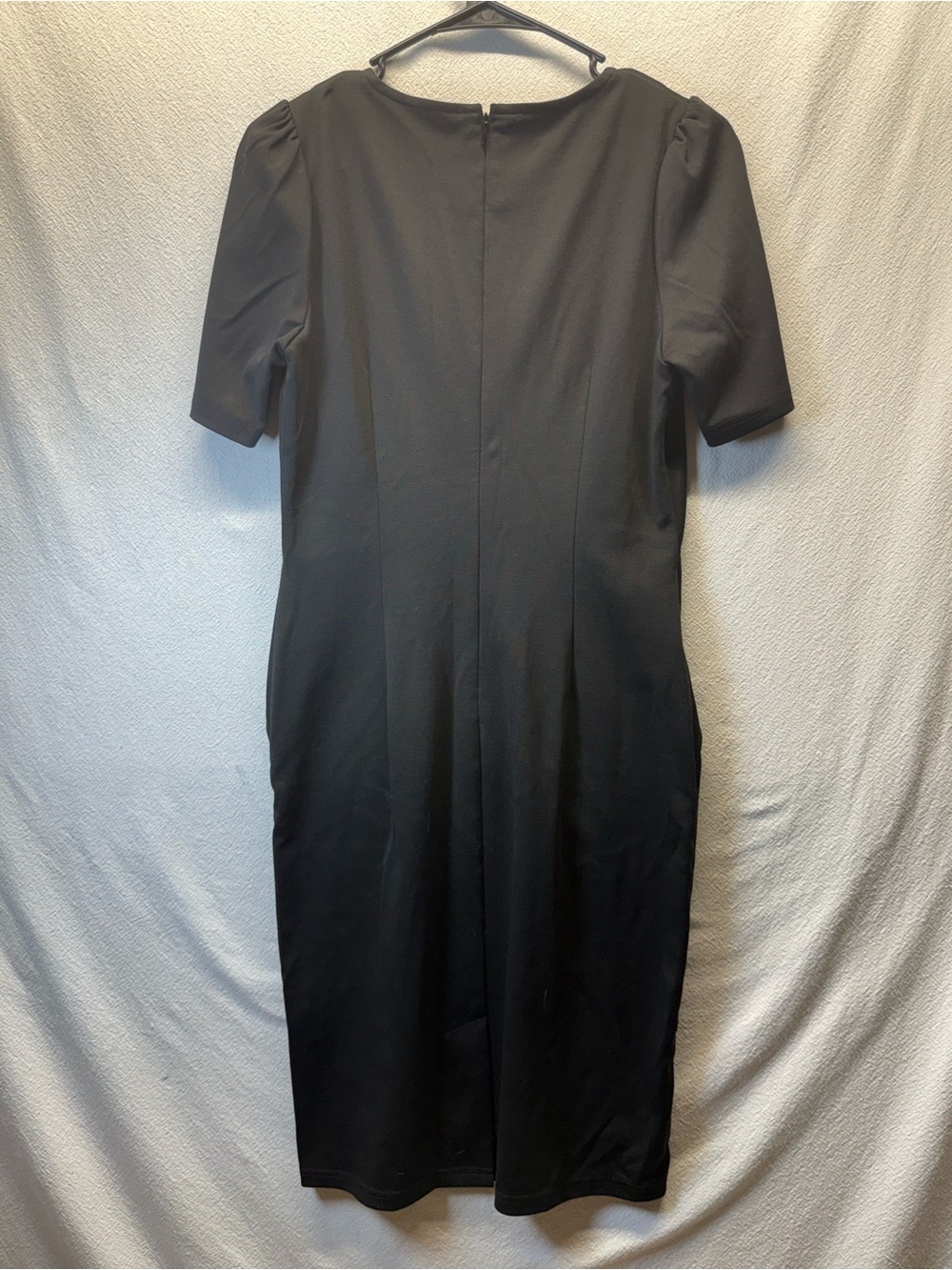 Power Glam Black Edgy Front & Back Zipper Sassy Work to Date Dress Metro Vibe - Picture 2 of 11